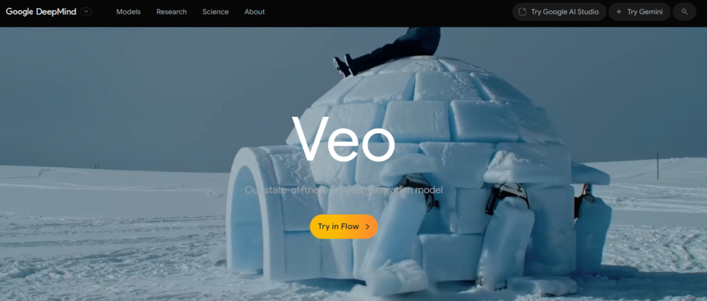 Google veo 3 interface