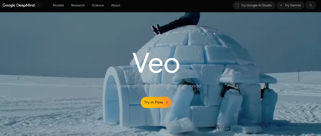 Google veo 3 interface