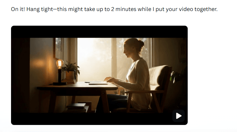 video created